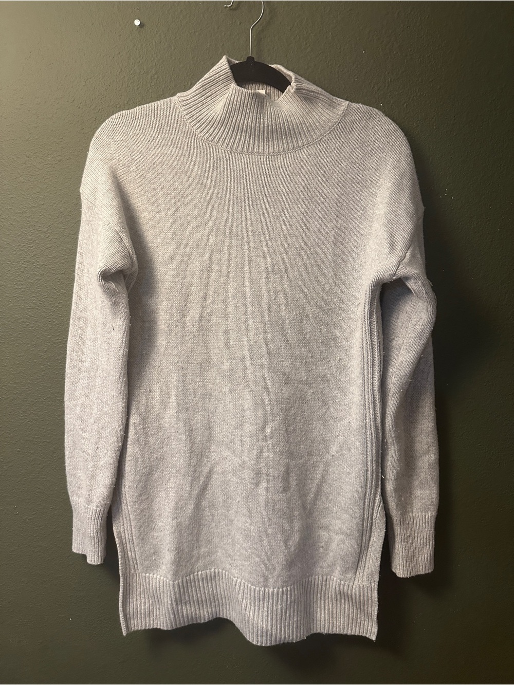 Witchery Heather Light Gray Turtleneck Sweater Dress/Tunic